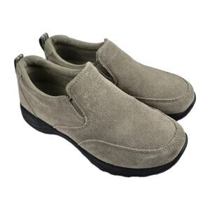 LL Bean Comfort Mocs Women's Size 6 M Brown Suede Slip On Shoes Comfort Outdoor